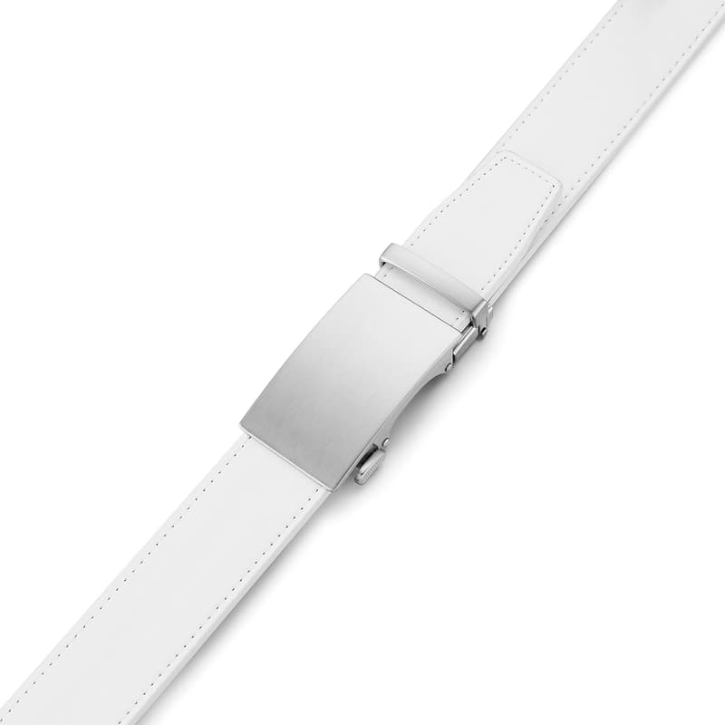 Men's Adjustable Ratchet Leather Belt for Casual Wear
