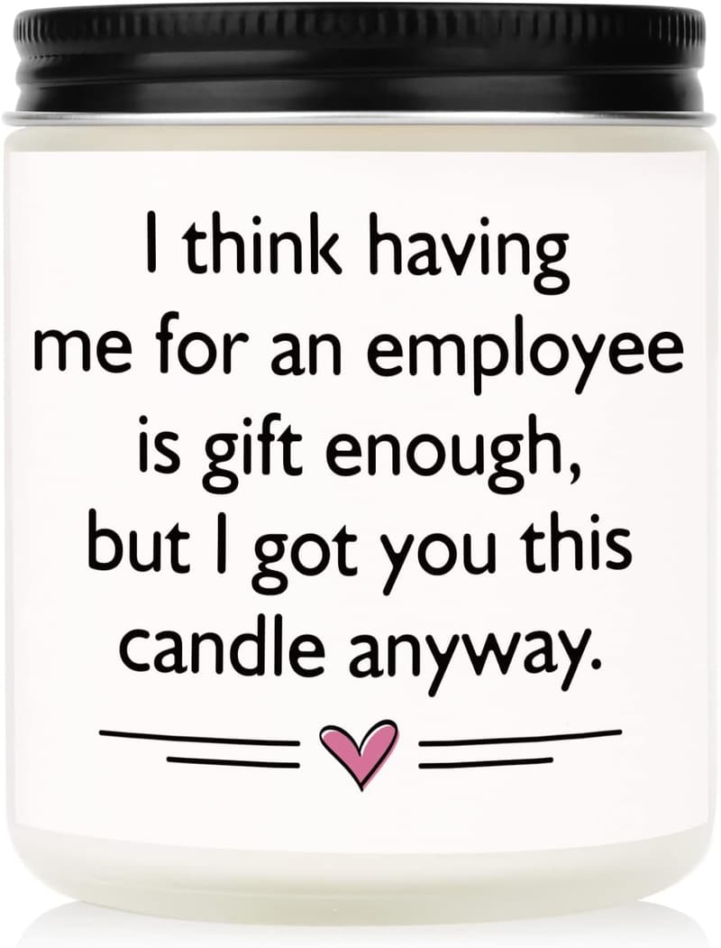 Funny Birthday Gift - Lavender Scented Soy Candle for Bosses