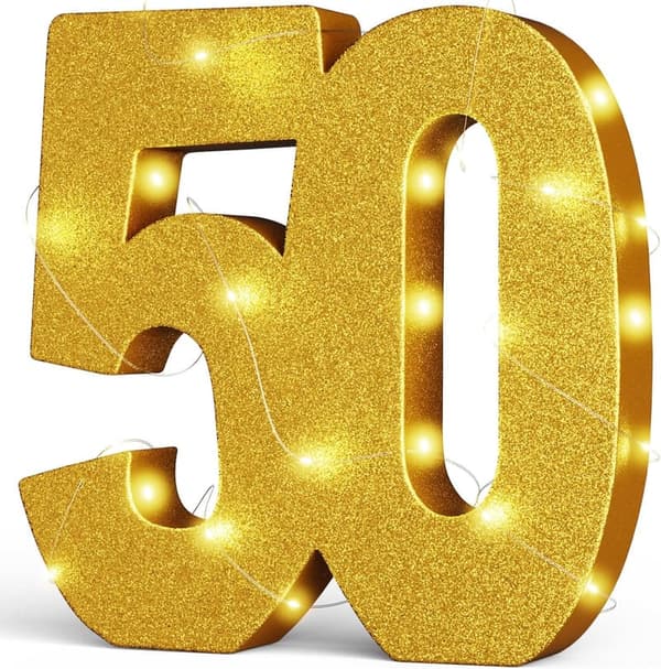 50th Birthday Centerpiece Decorations for Men and Women