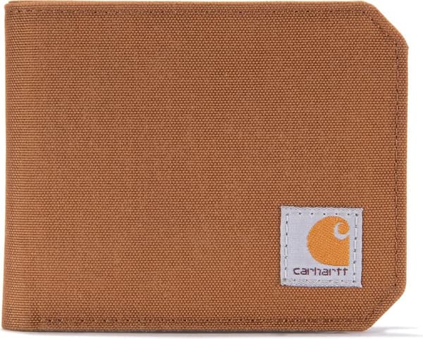 Durable Men's Bifold Wallet in Leather or Canvas Styles