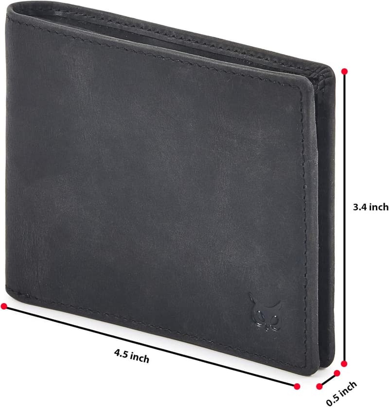 Slim RFID Blocking Leather Bifold Wallet for Men - Gift Boxed