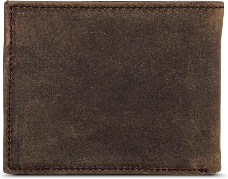 Eddie Bauer Men's Signature Leather Bifold Wallet