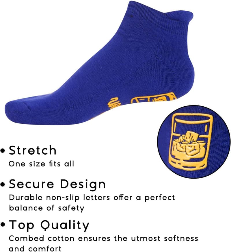 Novelty Drink Socks for Men - Funny Bourbon & Whiskey Gift