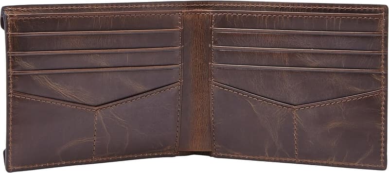 Fossil Men's Derrick Leather Bifold Wallet with Removable Card Case