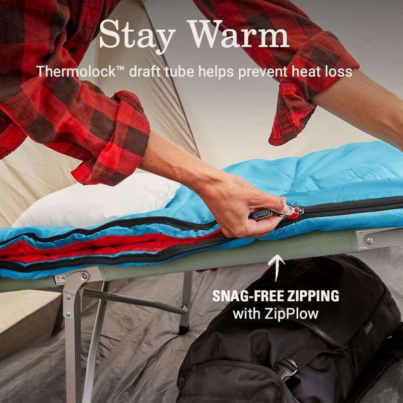 Cool-Weather Sleeping Bag for Adults, Made from 100% Recycled Material