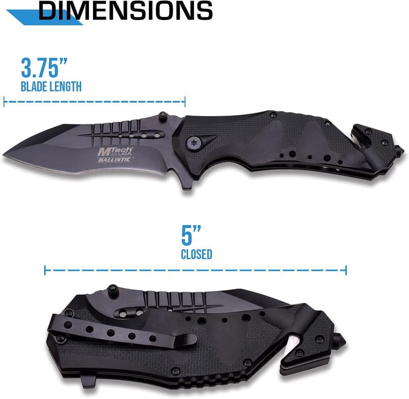 MTech USA MT-A845BK Black Blade Spring-Assisted Knife