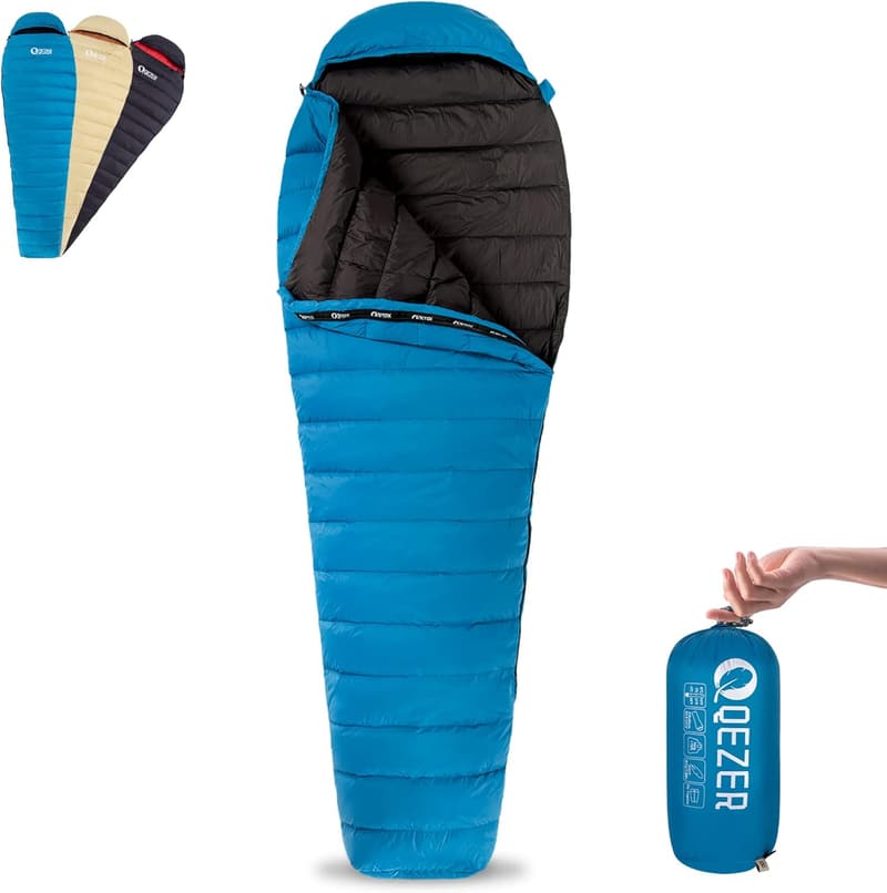 Ultralight 600 Fill Down Sleeping Bag for Camping and Hiking