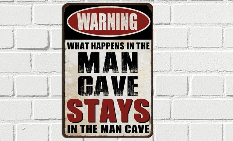 Funny Metal Garage Sign for Man Cave Decor, 12