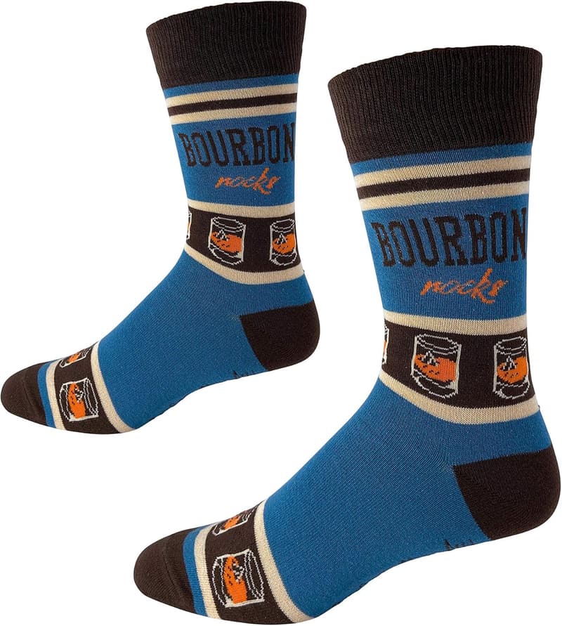 Bourbon Gift Men's Novelty Dress Socks for Whiskey Lovers