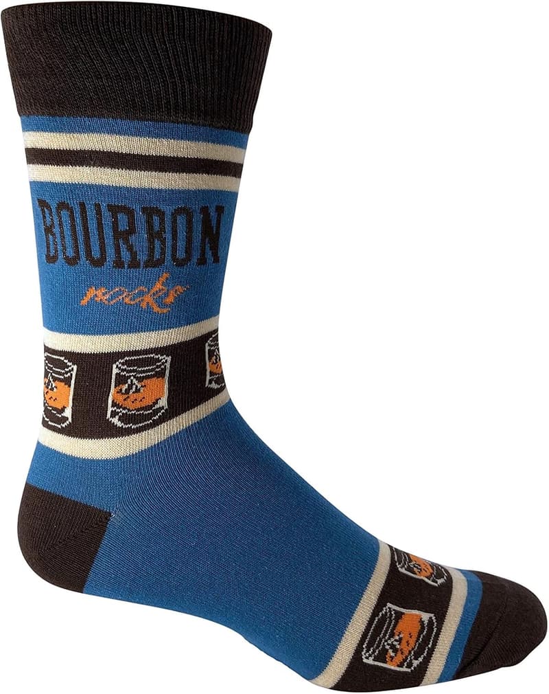 Bourbon Gift Men's Novelty Dress Socks for Whiskey Lovers