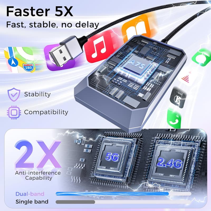 Wireless CarPlay Adapter for Seamless Wireless Connection