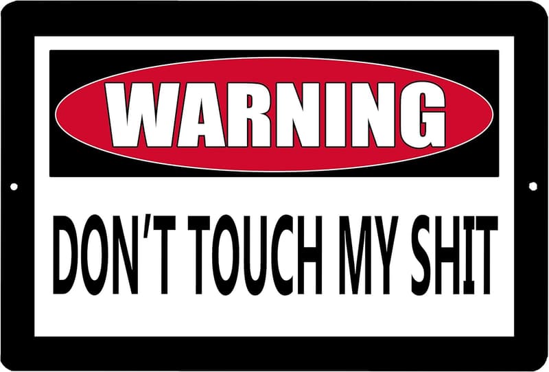 Funny Metal Warning Sign for Man Cave or Bar Decor