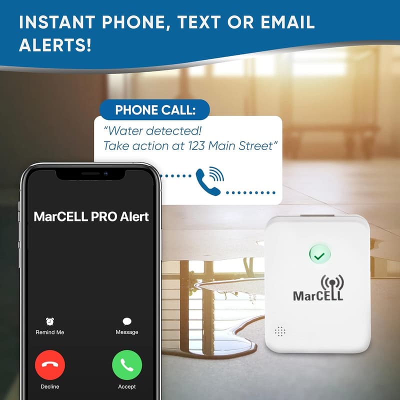MarCELL PRO - Professional Temperature & Humidity Monitor - No WiFi Required - Instant Alerts