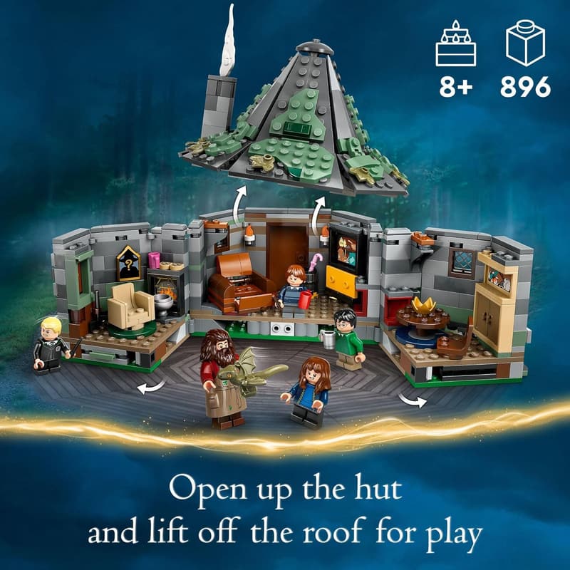 LEGO Harry Potter Hagrid's Hut Building Set with 7 Minifigures