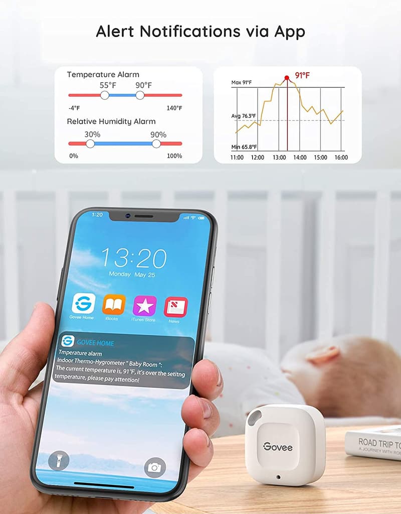 Govee Wireless Bluetooth Hygrometer with Notification Alert
