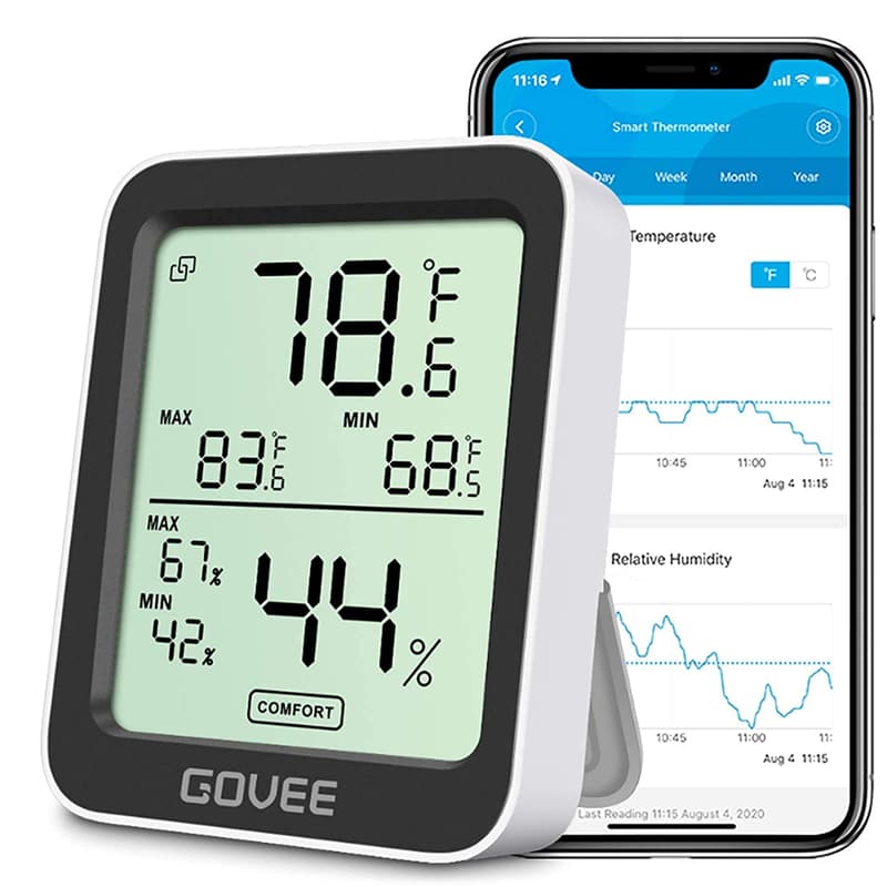 Bluetooth Indoor Hygrometer Thermometer with App Control