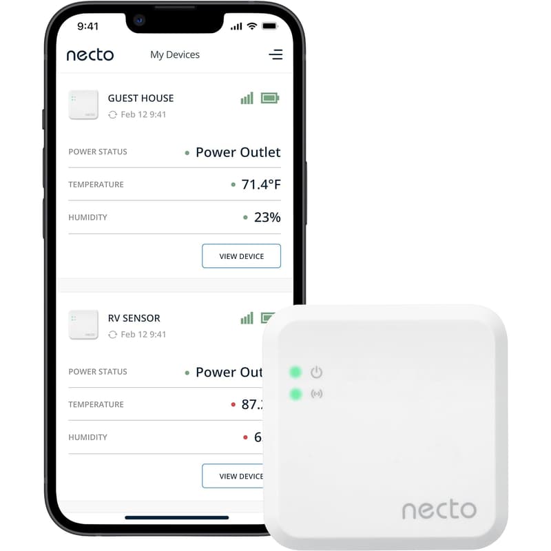 Temperature & Humidity Monitor with App Alerts for Home & RV