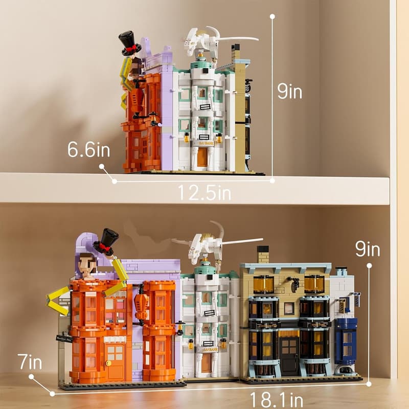 Creative Building Set Bookend Toy for Fantasy Fans (1187 Pieces)
