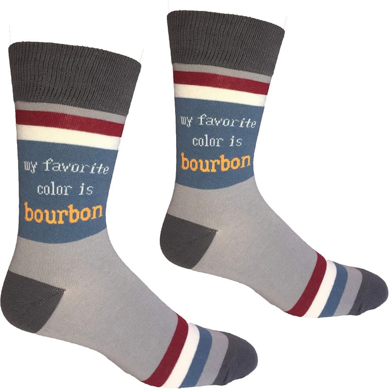 Bourbon-Themed Men's Novelty Socks for Whiskey Lovers
