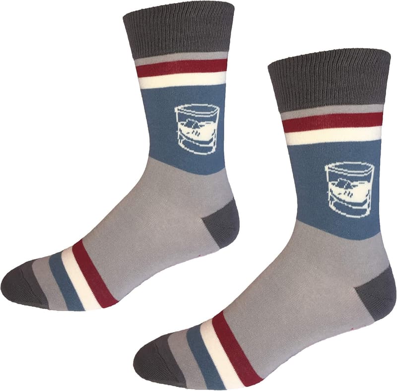 Bourbon-Themed Men's Novelty Socks for Whiskey Lovers