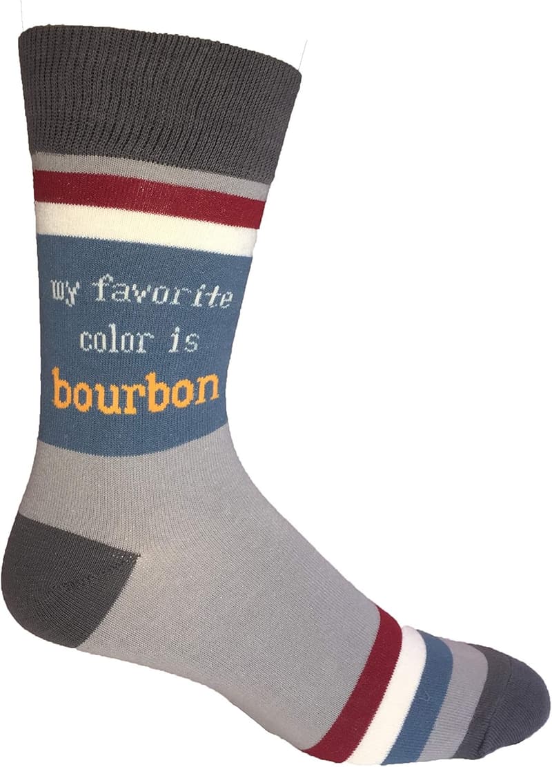 Bourbon-Themed Men's Novelty Socks for Whiskey Lovers