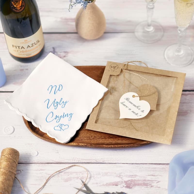 Something Blue Handkerchief for Bride - 12