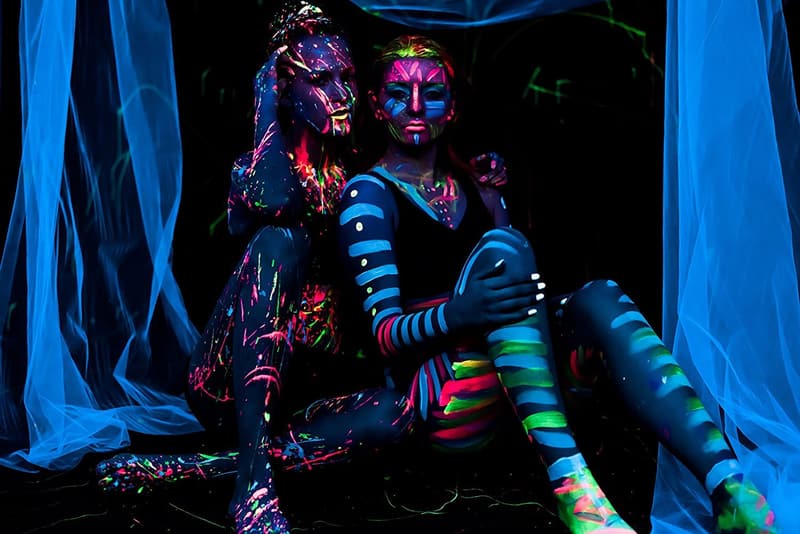 UV Neon Face & Body Paint Set - Blacklight Reactive, Washable, Safe (8 x 2 oz)