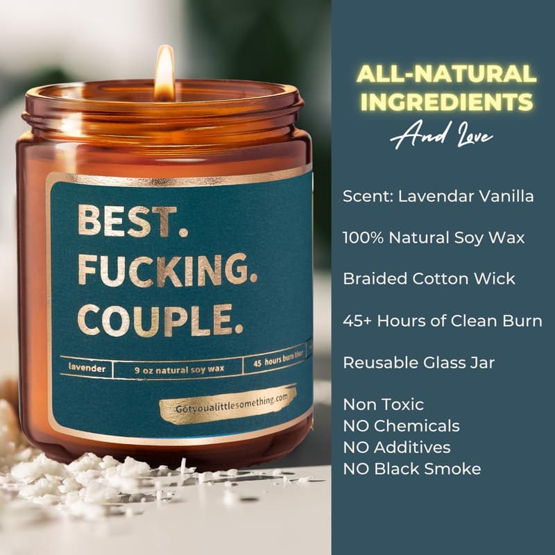 Funny Scented Candle for Couples - Perfect Engagement Gift