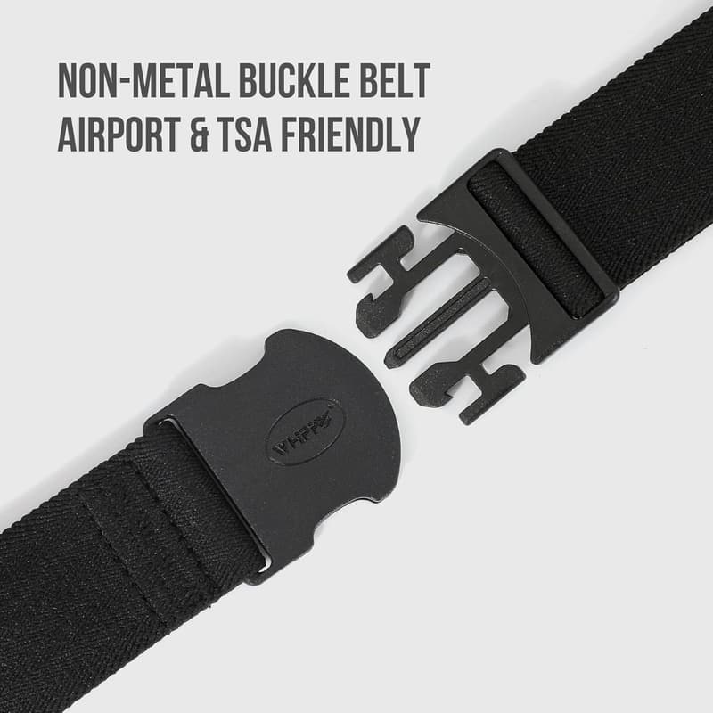 Unisex Adjustable Elastic Adventure Web Belt with Non-Metal Buckle