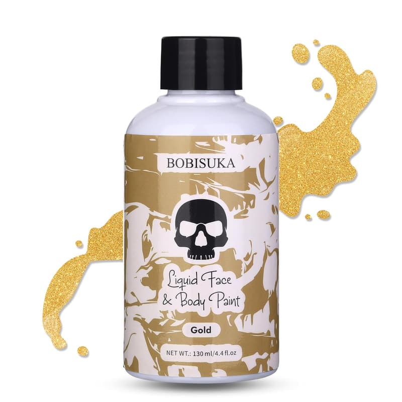 Gold Face & Body Paint - Washable, Non-Toxic, 130ml for Halloween