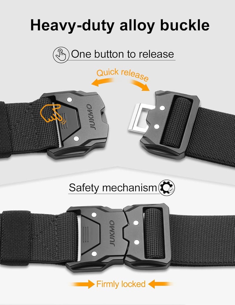 Tactical Hiking Belt with Heavy-Duty Buckle - 1.5