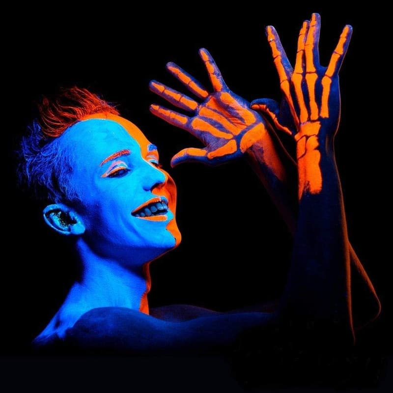 Neon Fluorescent Blacklight Face & Body Paint - 6 Pack