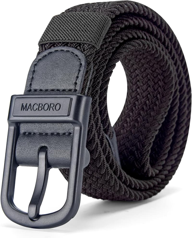 Men's Elastic Stretch Golf Belt - Tsa Approved, Hypoallergenic, Nickel Free