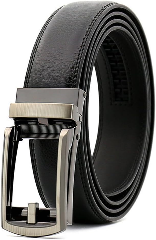 Men's Adjustable Genuine Leather Dress Belt (27-46