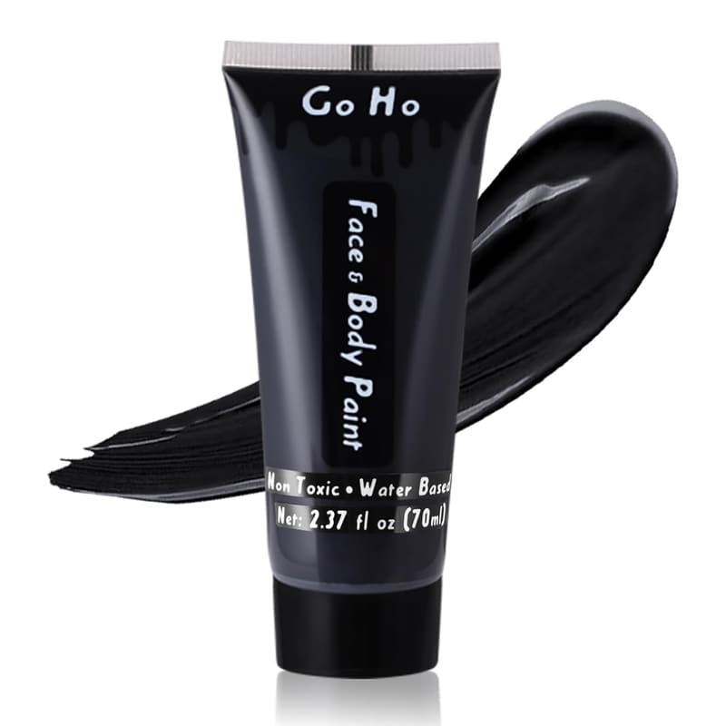 Water-Based Black Face Paint for Halloween and Cosplay