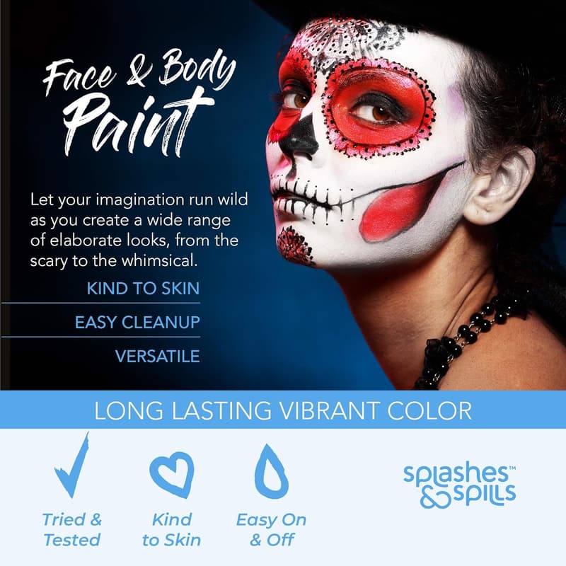 Costume Face and Body Paint Cream - Black, 30ml