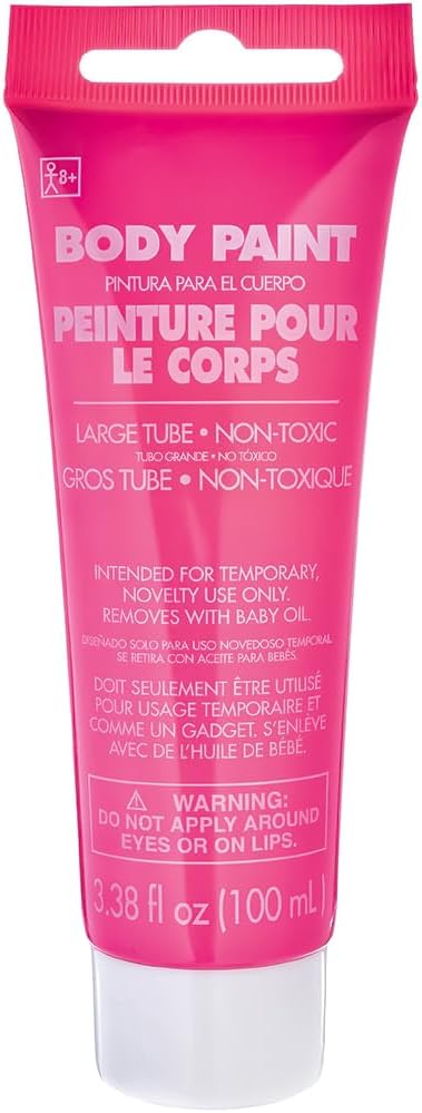 Vibrant Pink Body Paint - 3.4 oz for Parties & Festivals