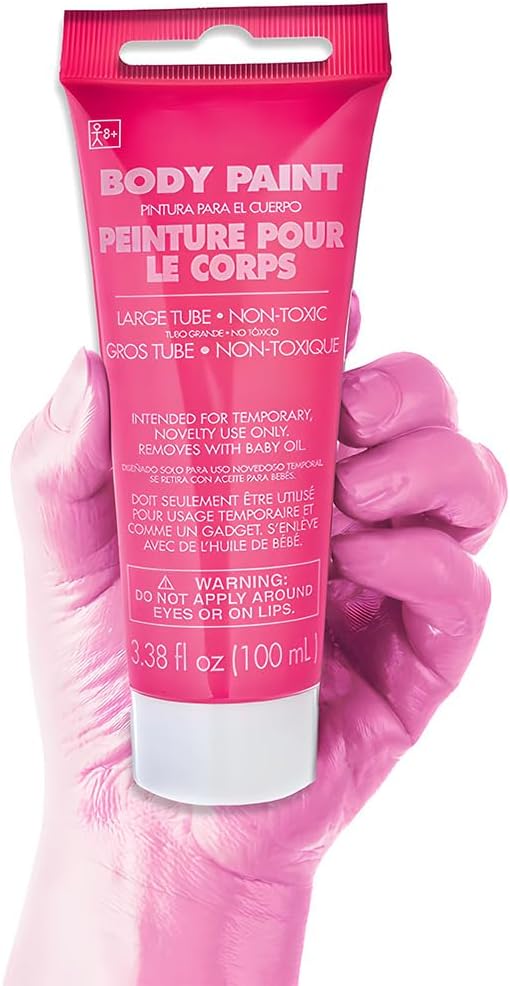 Vibrant Pink Body Paint - 3.4 oz for Parties & Festivals