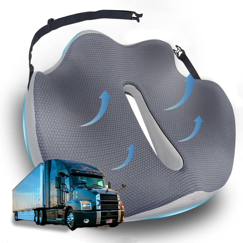 Upgraded Memory Foam Seat Cushion for Truck Drivers