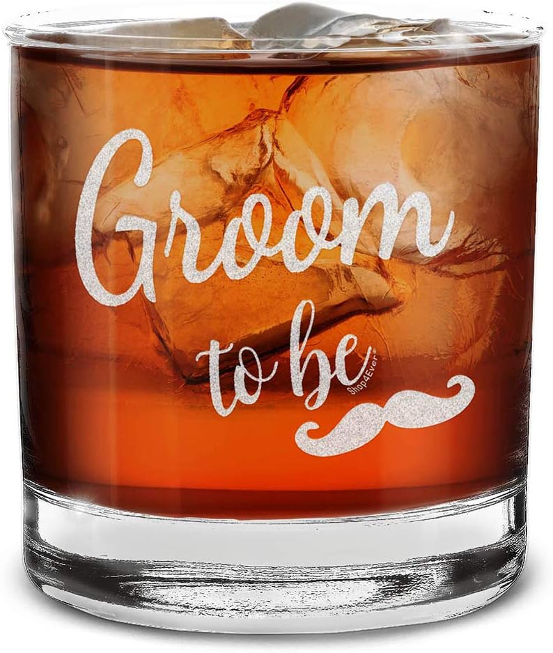 Engraved Whiskey Glass for Groom - 11 oz Wedding Gift