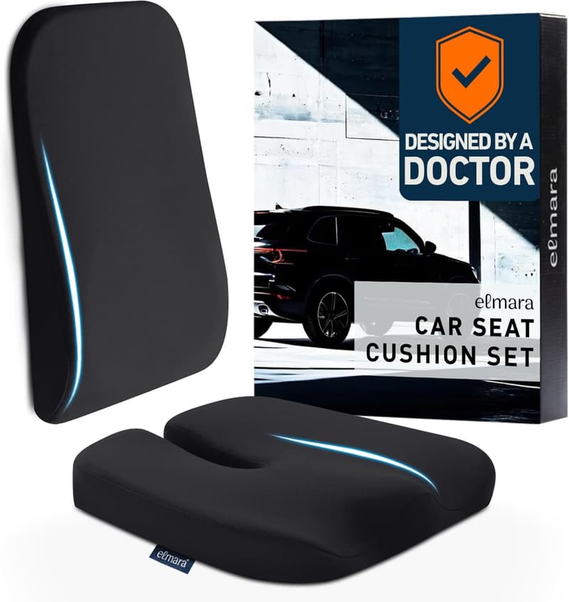 Jet Black Car Seat Cushion Set for Ultimate Driving Comfort