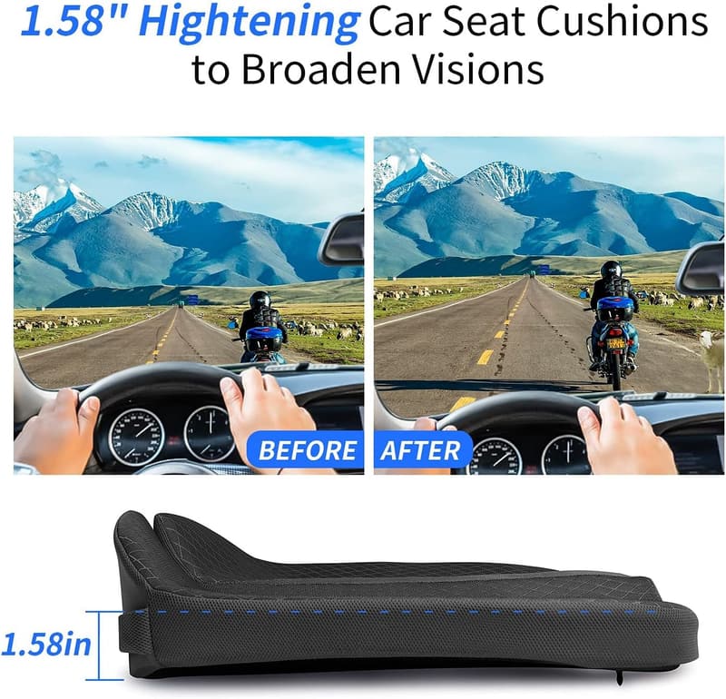 Memory Foam Car Seat Cushion for Coccyx & Sciatica Relief