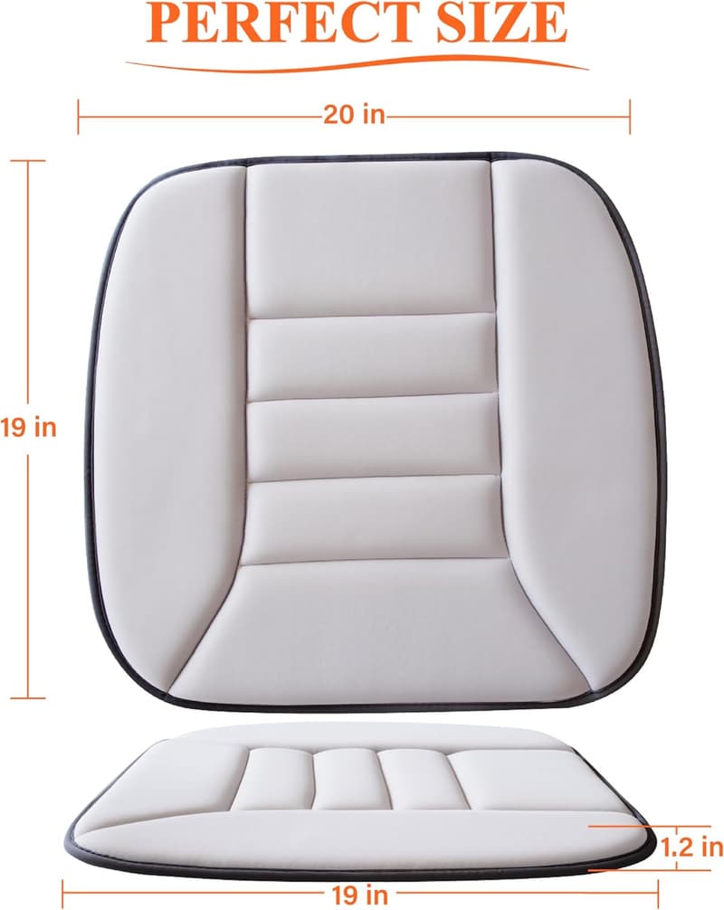 Comfort Memory Foam Car Seat Cushion for Office and Travel (Gray)