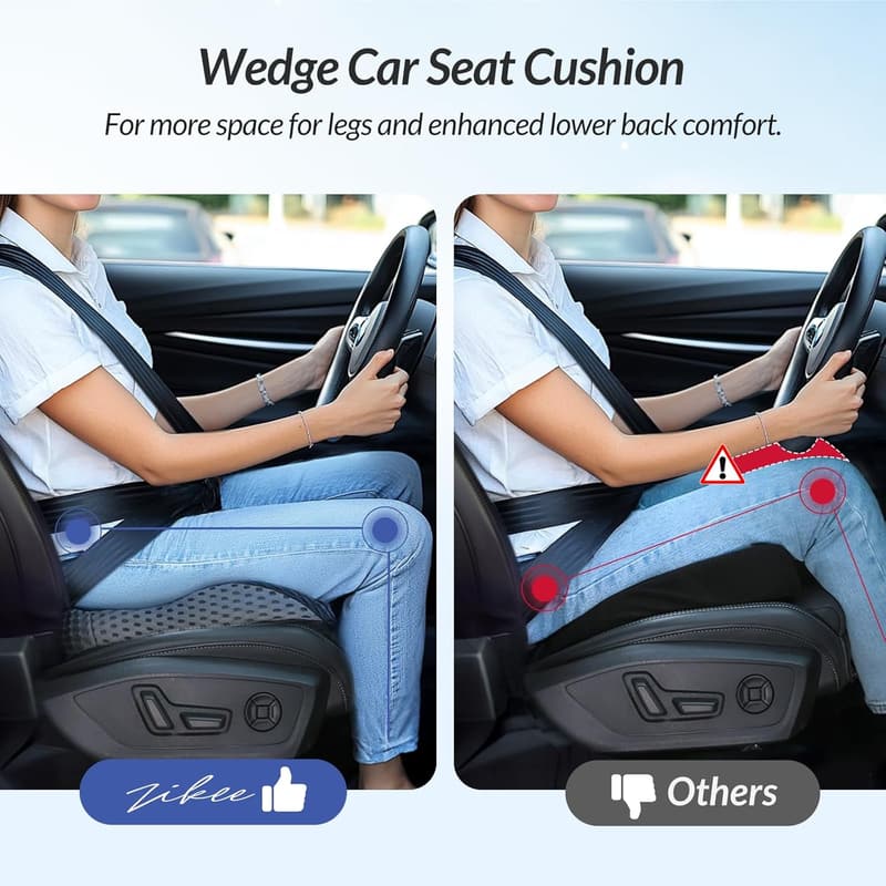 Car Seat Cushion with Honeycomb Gel & Memory Foam for Comfort