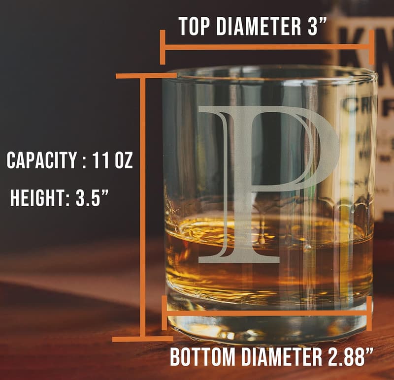 Personalized Father’s Day Whiskey Rocks Glass - Monogrammed 11oz