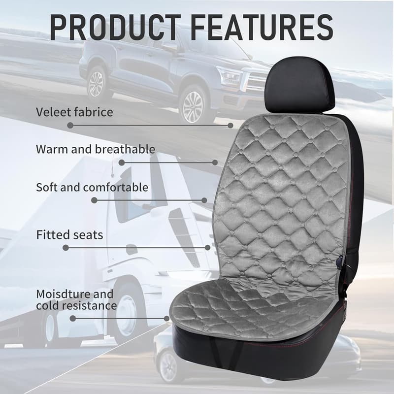 Universal Winter Seat Cushion Cover - Comfortable Full Back Support