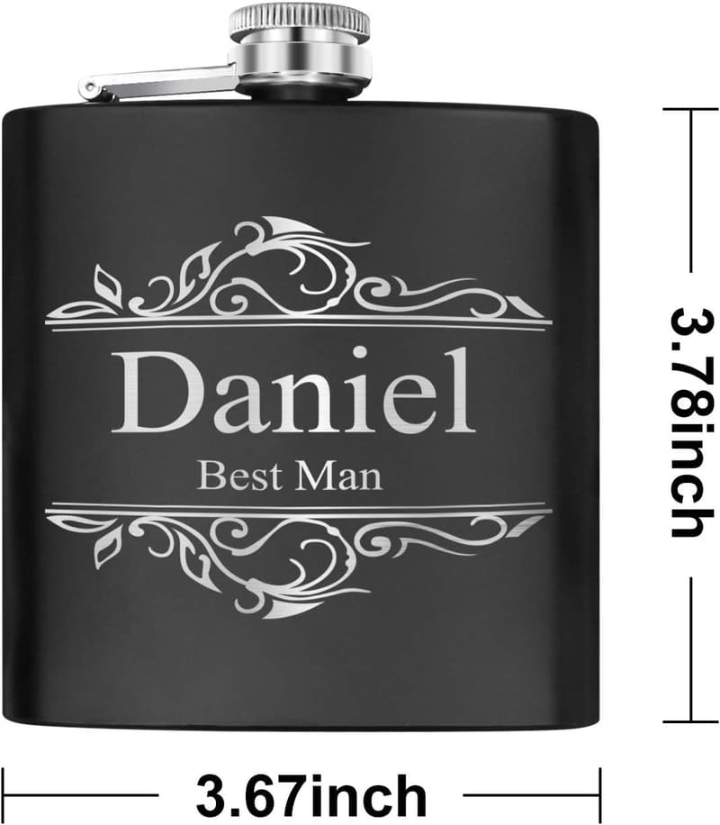 Custom Stainless Steel Hip Flask - Personalized Gifts for Men