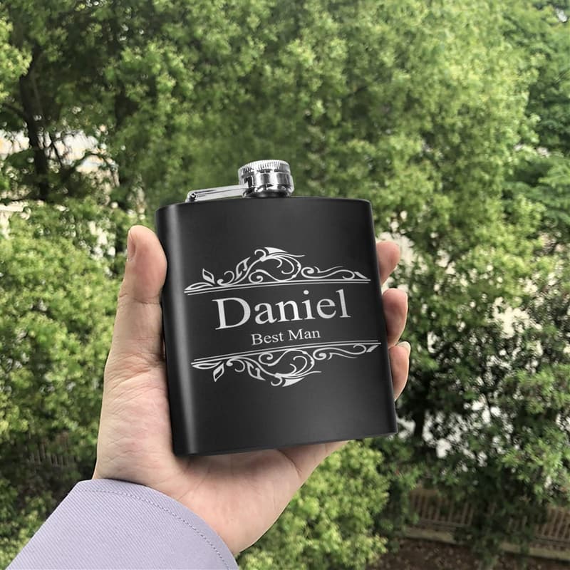 Custom Stainless Steel Hip Flask - Personalized Gifts for Men