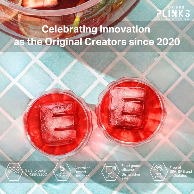 Personalized Letter E Silicone Ice Cube Mold for Cocktails