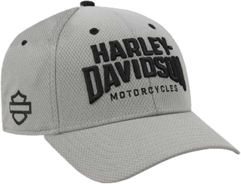 Harley-Davidson Men's Gray Embroidered Adjustable Baseball Cap